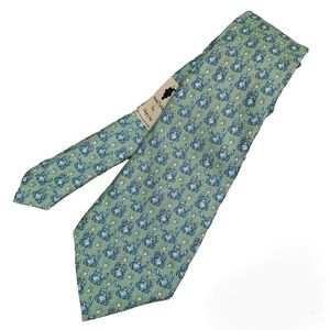 Vineyard Vines King Crab Print Mens Tie Green with Blue Crabs